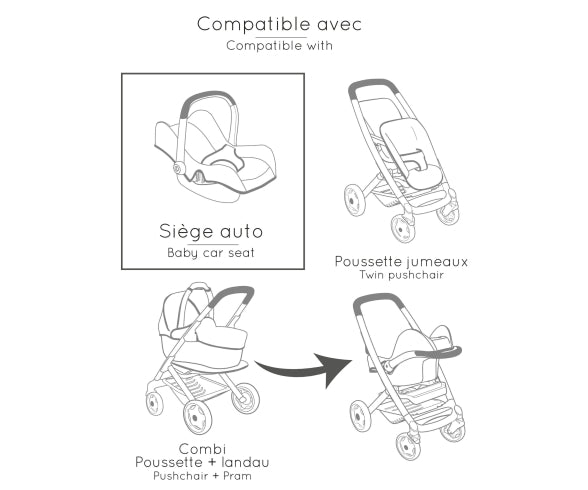 Smoby Maxi-Cosi Seat +Highchair Beige