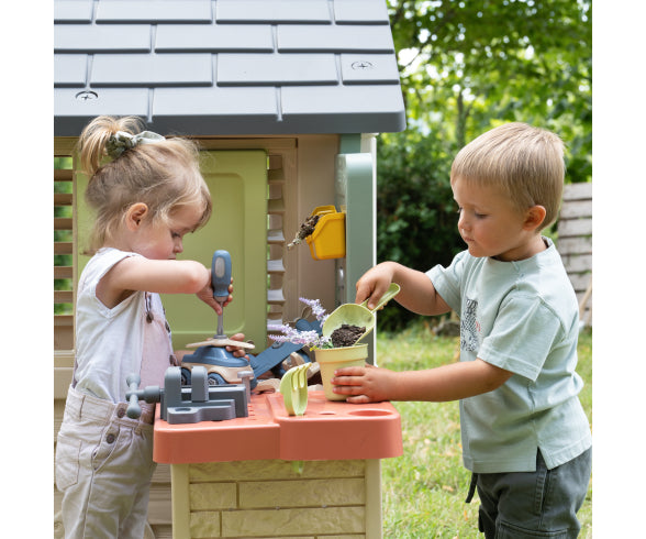 Smoby Life Nature Playhouse + Workshop
