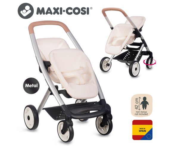 Smoby Maxi-Cosi Twin Pushchair Beige