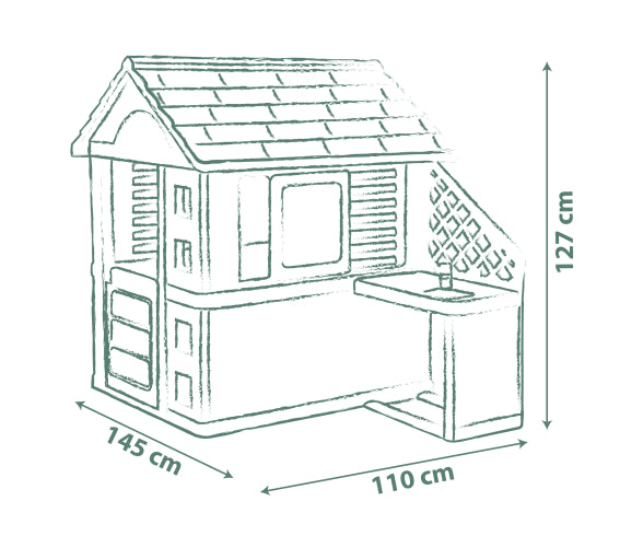 Smoby Life Pretty Playhouse + Kitchen