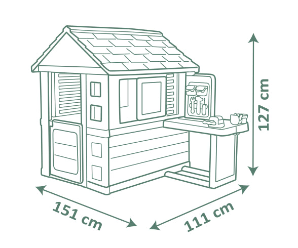 Smoby Life Nature Playhouse + Workshop